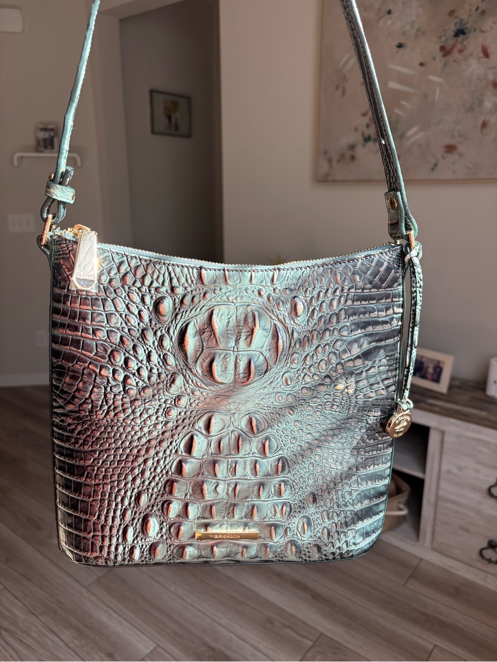 Rare Brahmin Katie Obsidian Melbourne Leather Crossbody NWOT HTF Q86 151 00535